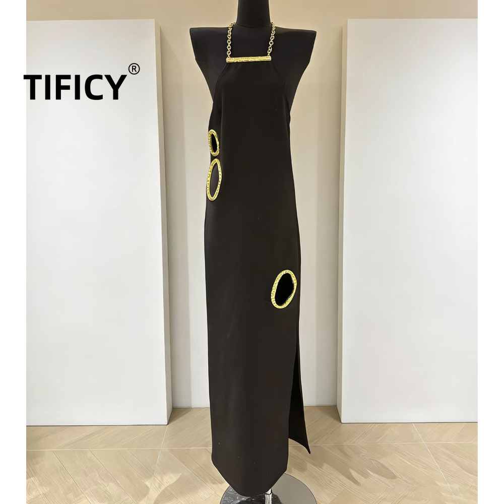 Street Fashion Rings - High Street Black Dresses Women's New