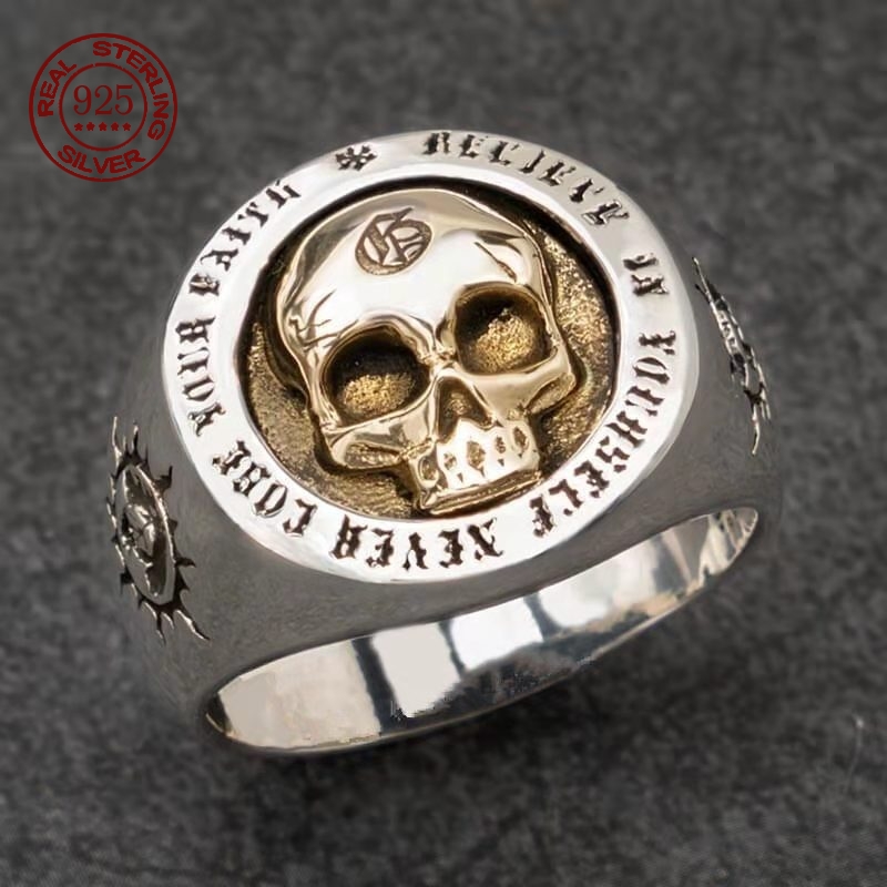 Street Fashion Rings - S925 Sterling Silver Fashion Men and