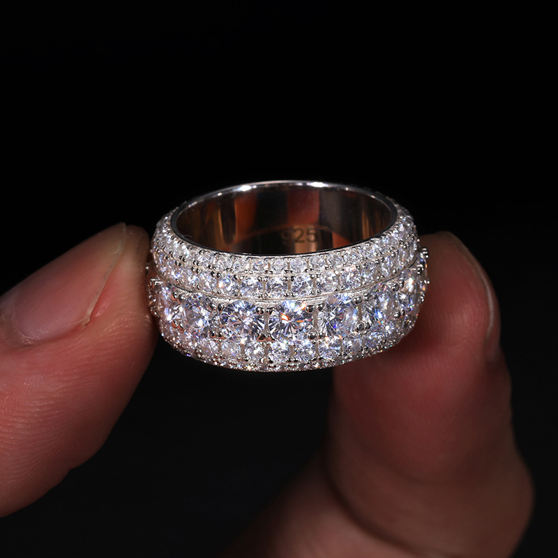 Street Fashion Rings - S925 Sterling Silver Moissanite Trendy Ring