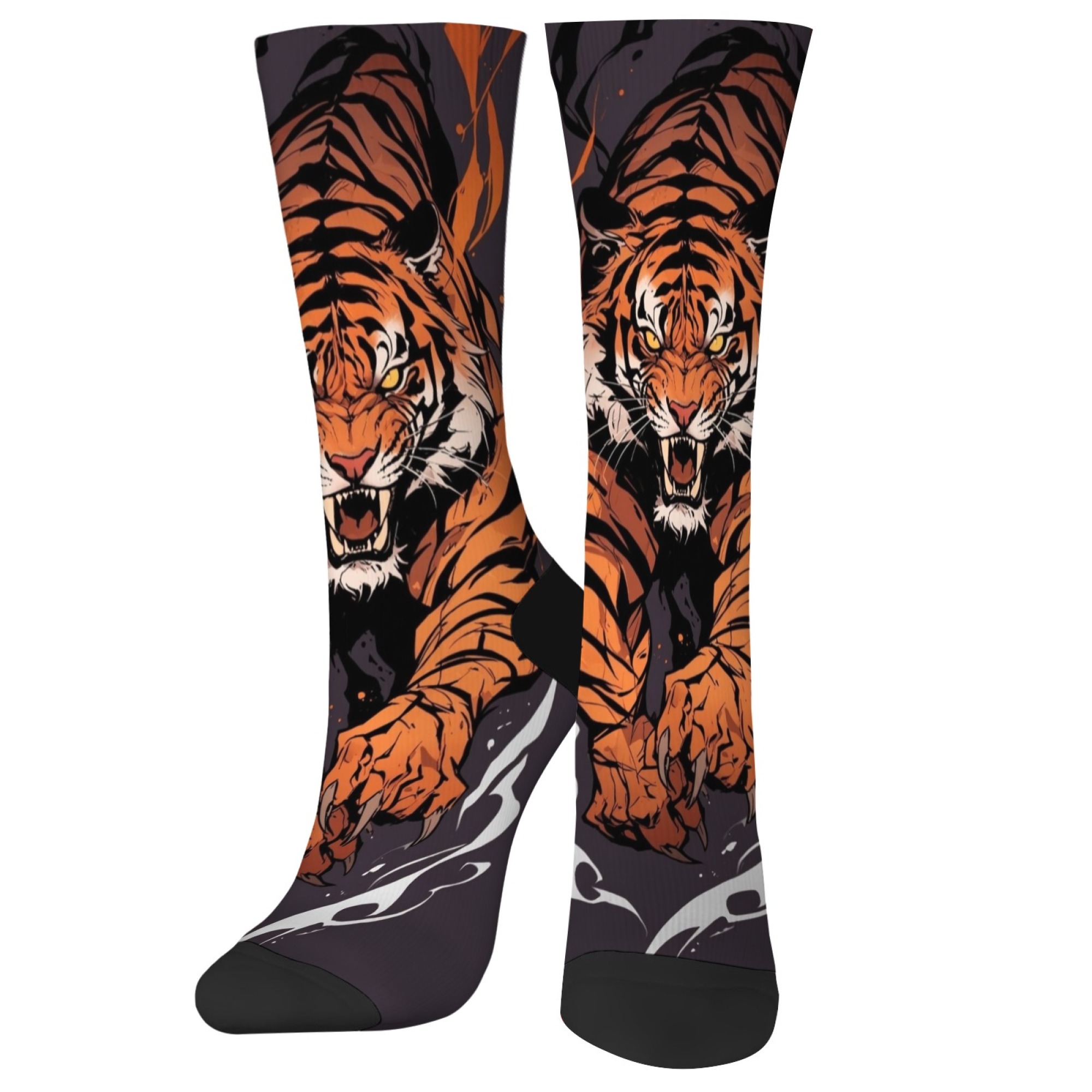 Street Fashion Asian Men - Unisex Fierce Tiger Print Asian -