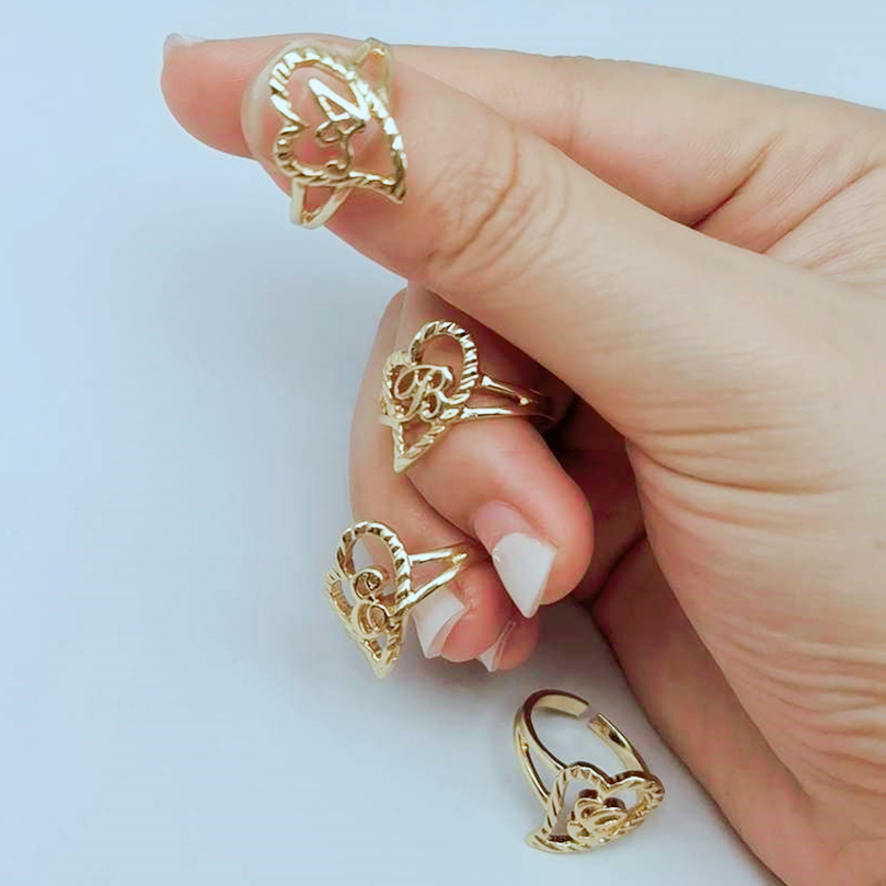 Duoying Custom Initial Rings P - Street Fashion Rings recension och pris