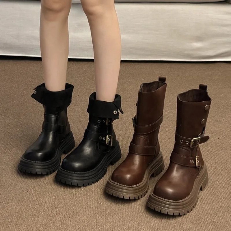 Women's Retro Ankle Boots 2026 - Street Fashion Korean recension och pris
