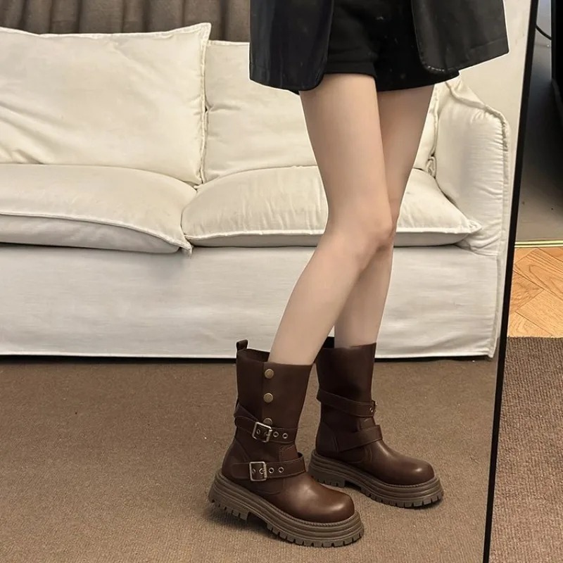 Women's Retro Ankle Boots 2026 - Street Fashion Korean recension och pris
