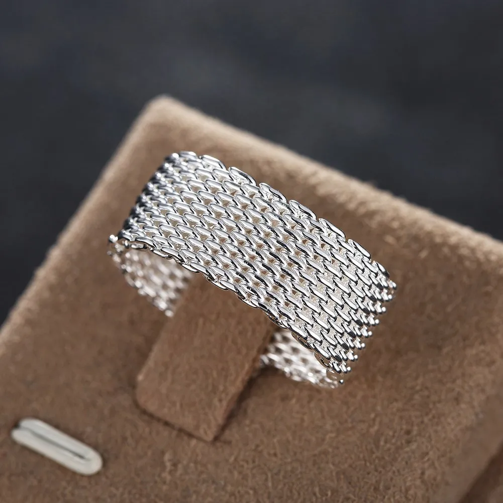 Retro 925 Sterling Silver Wove - Street Fashion Rings recension och pris