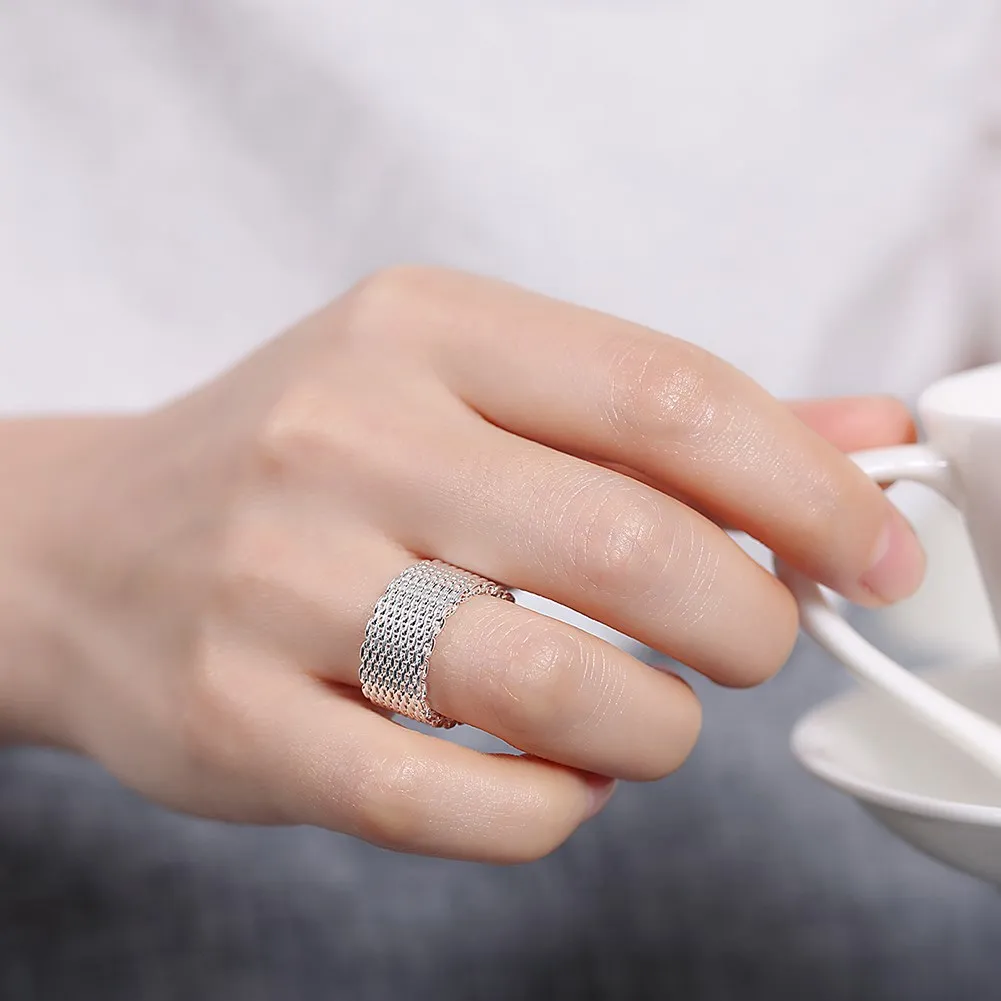 Retro 925 Sterling Silver Wove - Street Fashion Rings recension och pris
