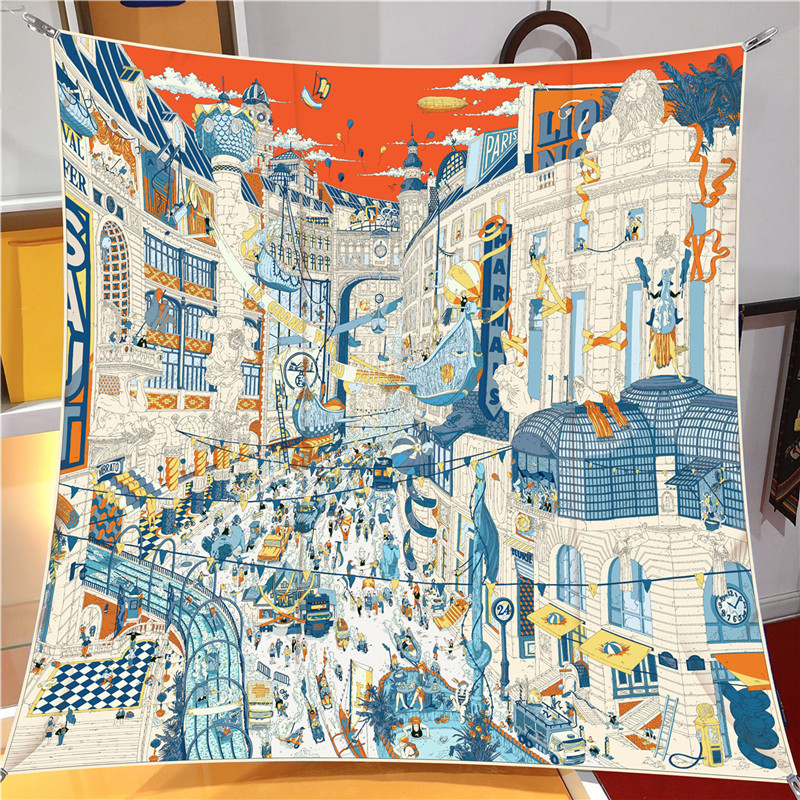 Silk Scarf Women City Street P - Street Fashion Hijab recension och pris