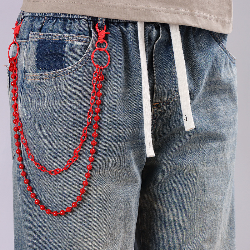 Bright Red Beaded Multi‑Layer  - Street Fashion Jewelry recension och pris