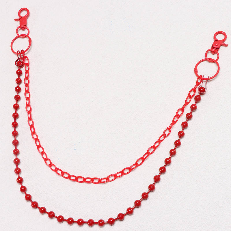 Bright Red Beaded Multi‑Layer  - Street Fashion Jewelry recension och pris