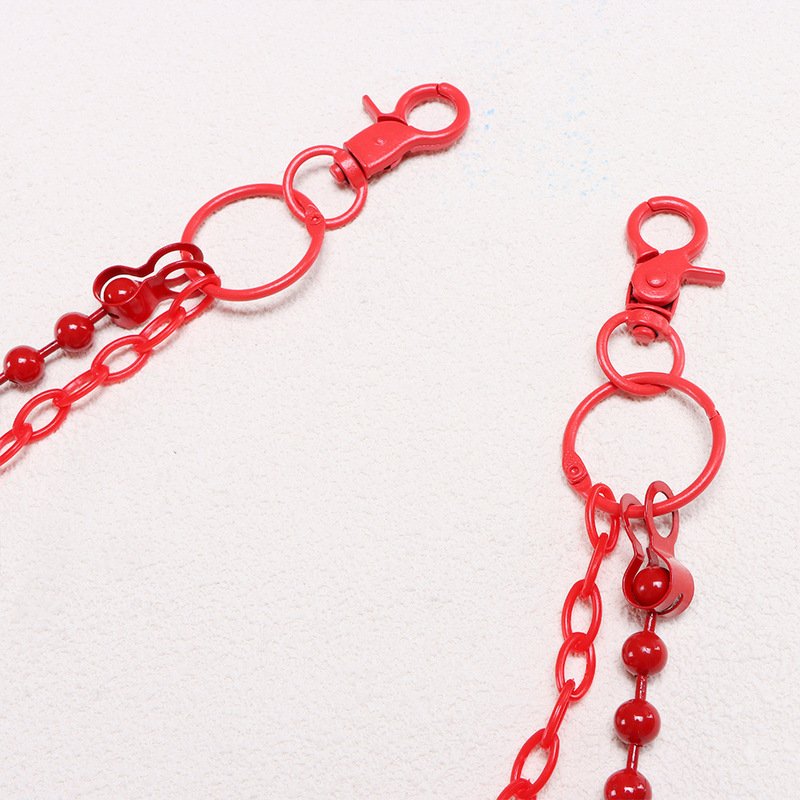 Bright Red Beaded Multi‑Layer  - Street Fashion Jewelry recension och pris
