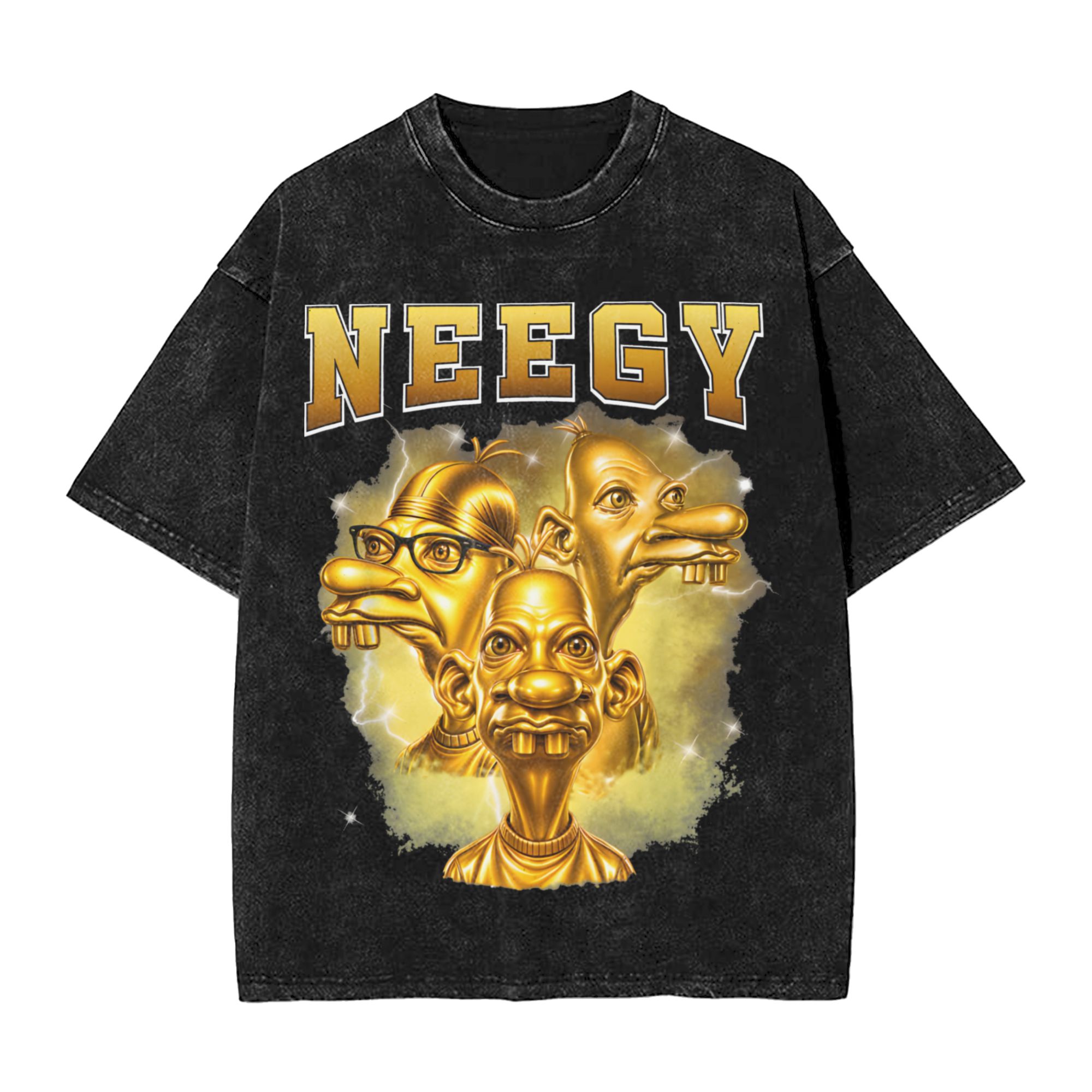Harajuku Washed Shirt Golden N - Street Fashion Gen Z recension och pris