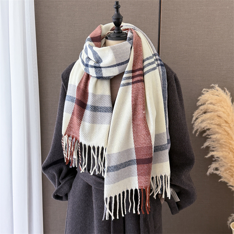 Luxury Plaid Scarf Fashion Pas - Street Fashion Hijab recension och pris