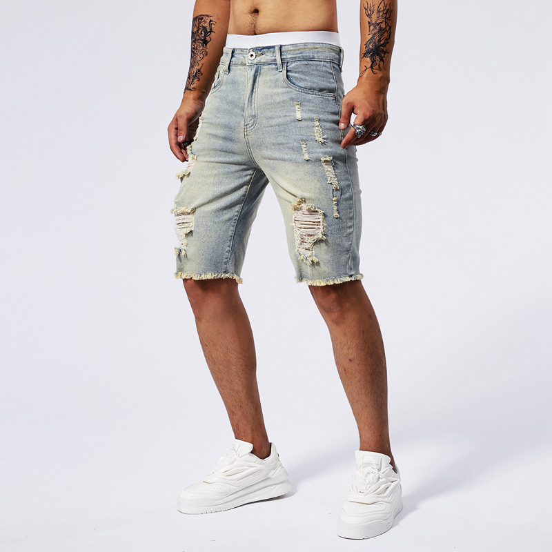 2025 Summer New Men's Ripped D - Street Fashion Brand recension och pris