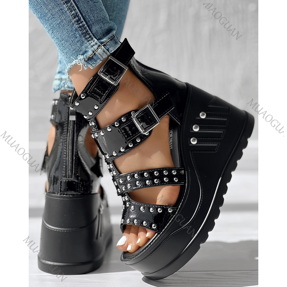 Fashion Women Peep Toe Black S - Street Fashion Designers recension och pris