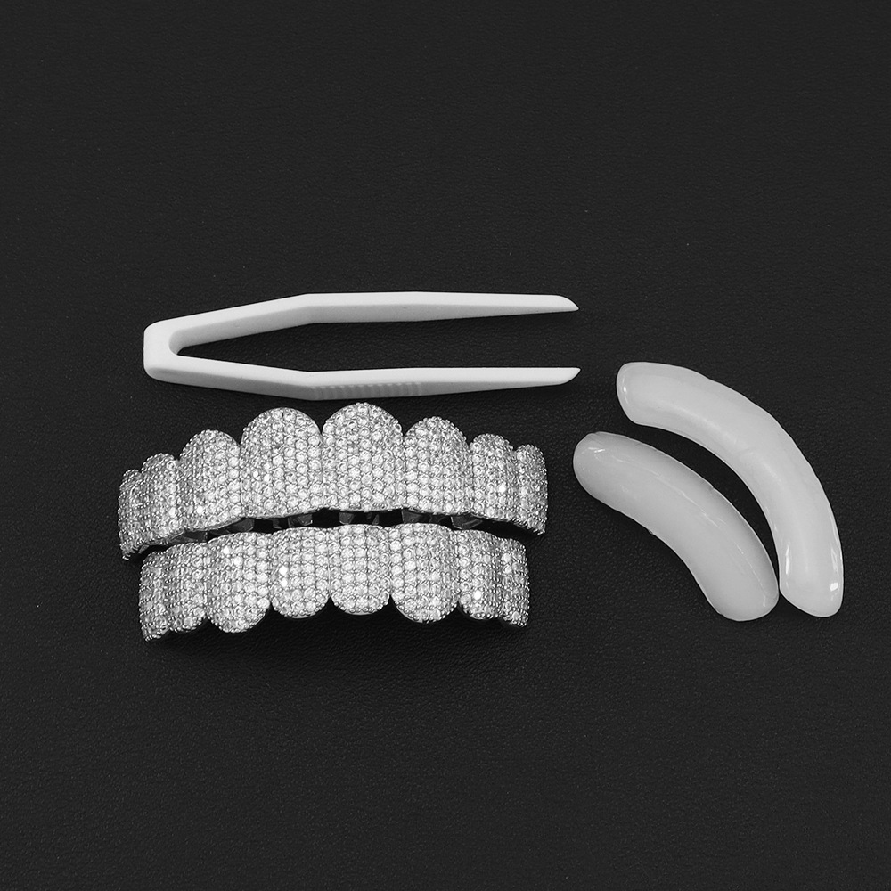 Silver Plated Full Iced Out CZ - Street Fashion Jewelry recension och pris