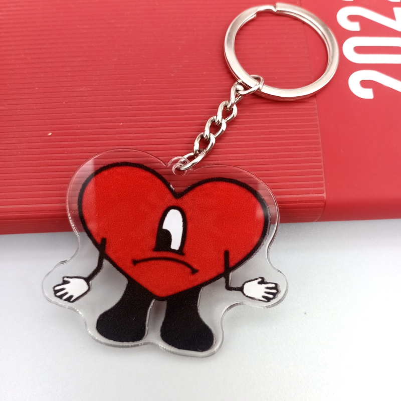 Funny Bad Bunny Red Heart Rapp - Street Fashion Rings recension och pris