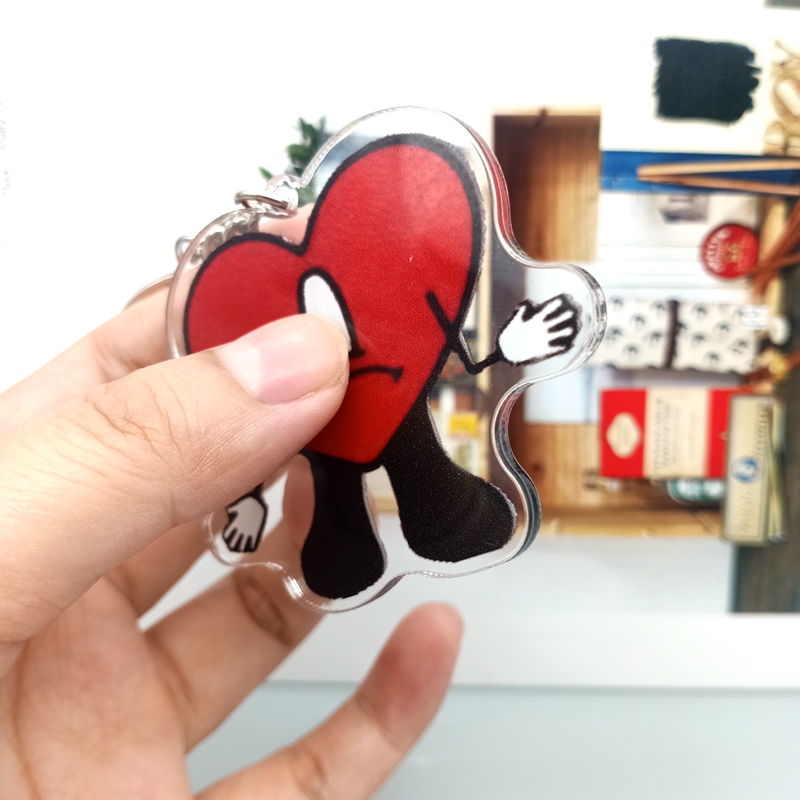 Funny Bad Bunny Red Heart Rapp - Street Fashion Rings recension och pris