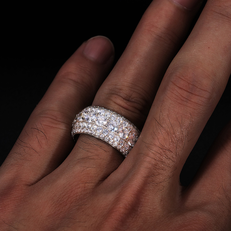 S925 Sterling Silver Moissanit - Street Fashion Rings recension och pris