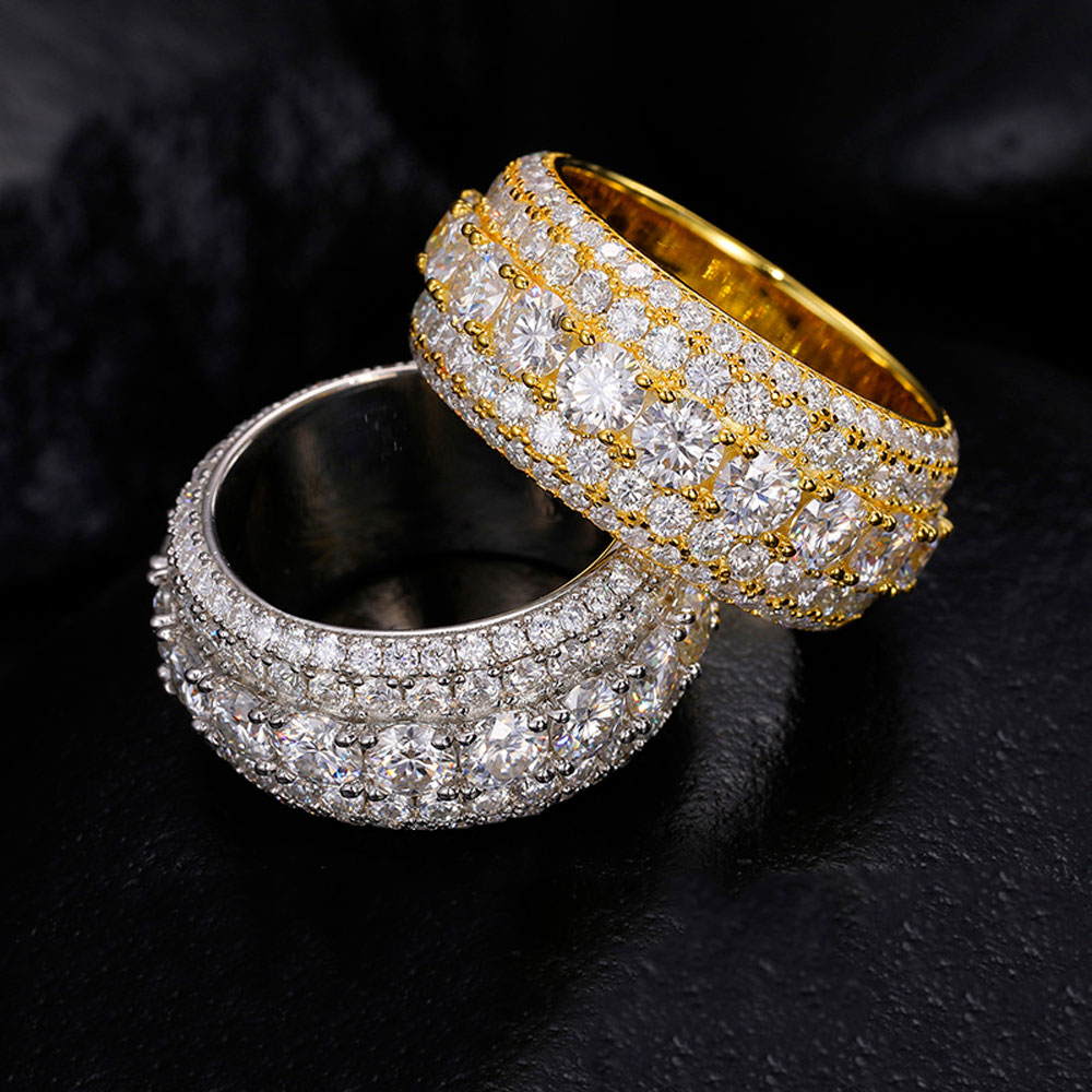 S925 Sterling Silver Moissanit - Street Fashion Rings recension och pris