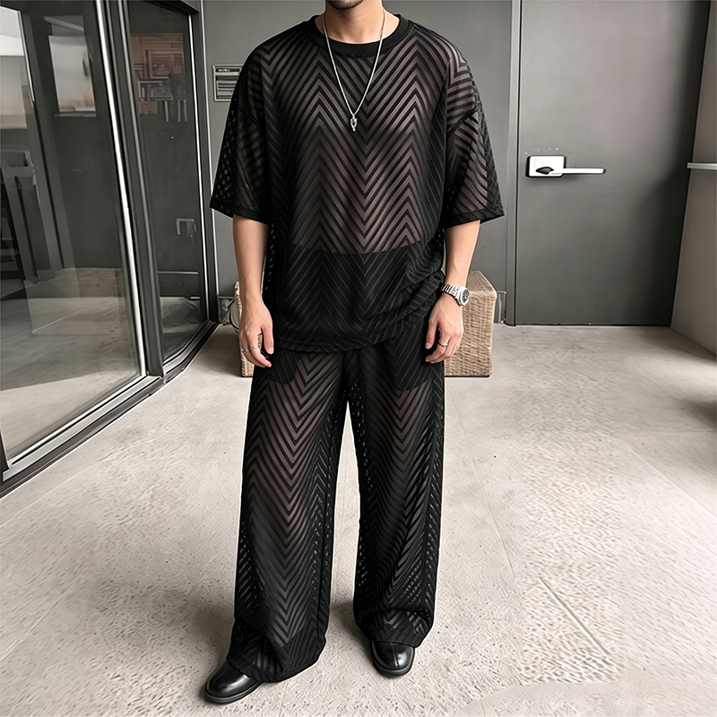 INCERUN Men's Sets See Through - Street Summer Fashion recension och pris