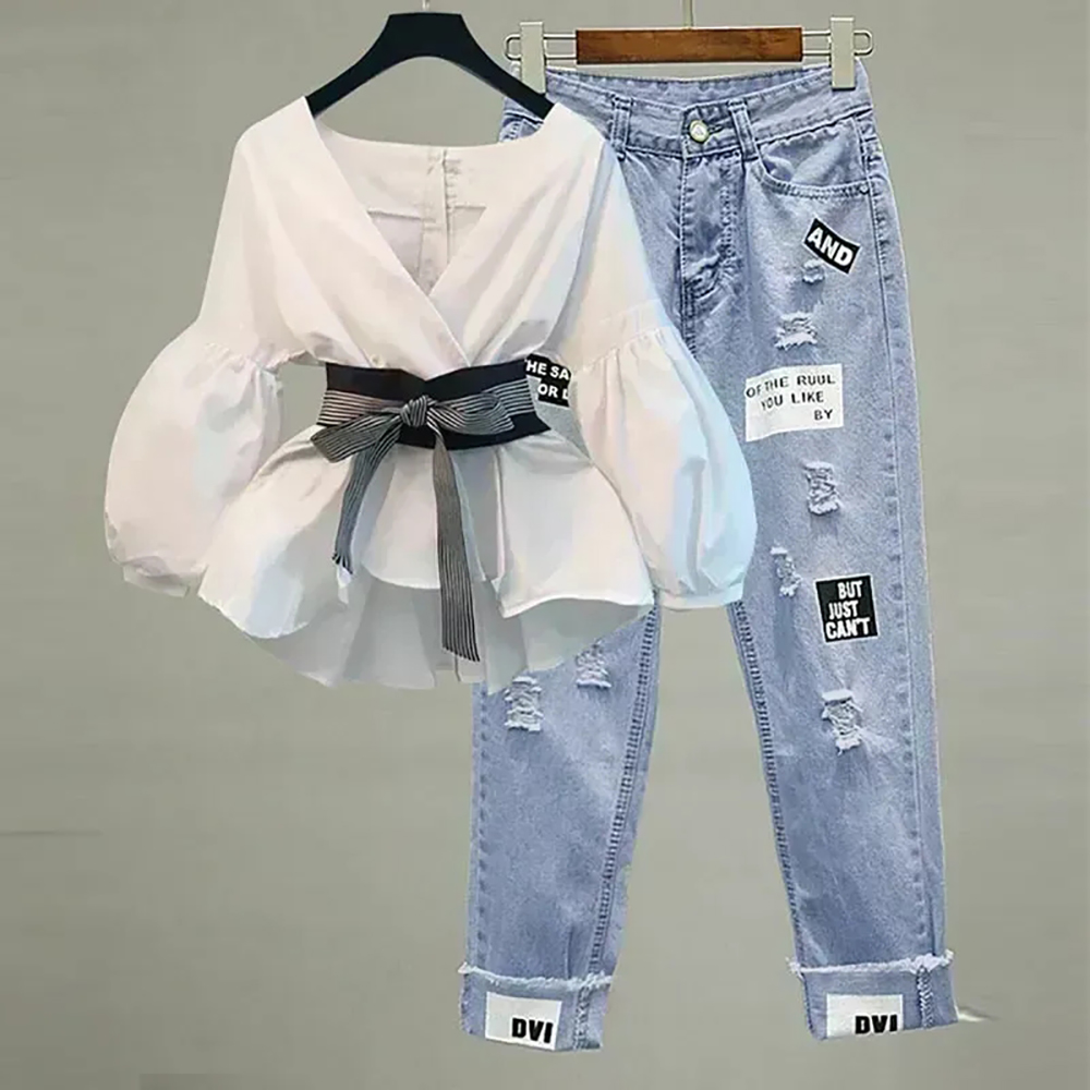 Women Elegant V-Neck Stripe La - Street Fashion Korean recension och pris