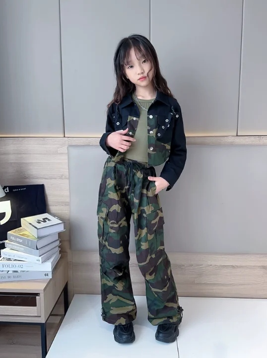 Camouflage Hip Hop Suit Girls  - Street Fashion Kpop recension och pris