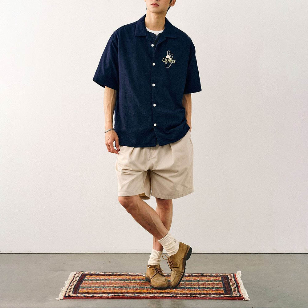 Men's Embroidered Short-Sleeve - Street Fashion Trend 2025 recension och pris