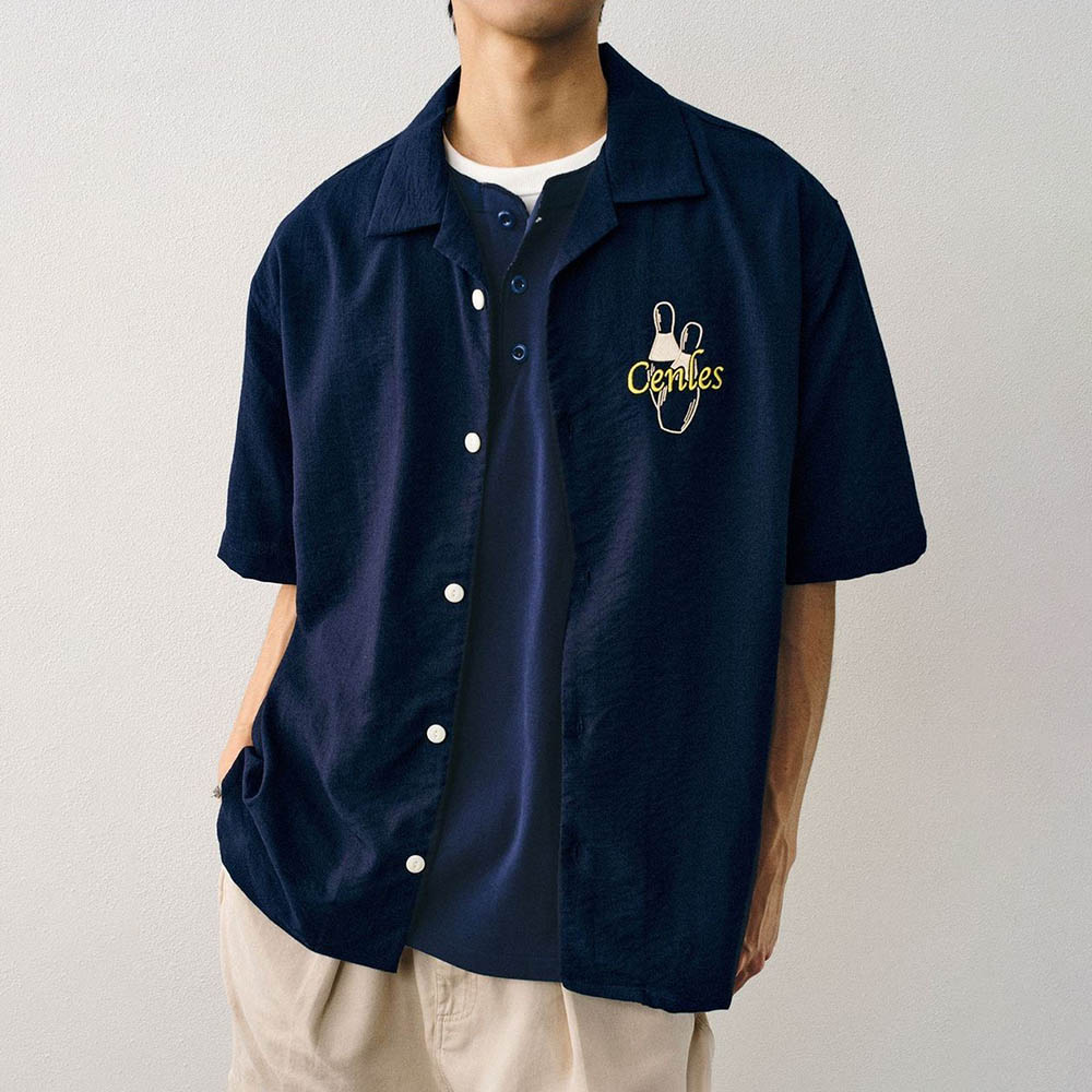 Men's Embroidered Short-Sleeve - Street Fashion Trend 2025 recension och pris