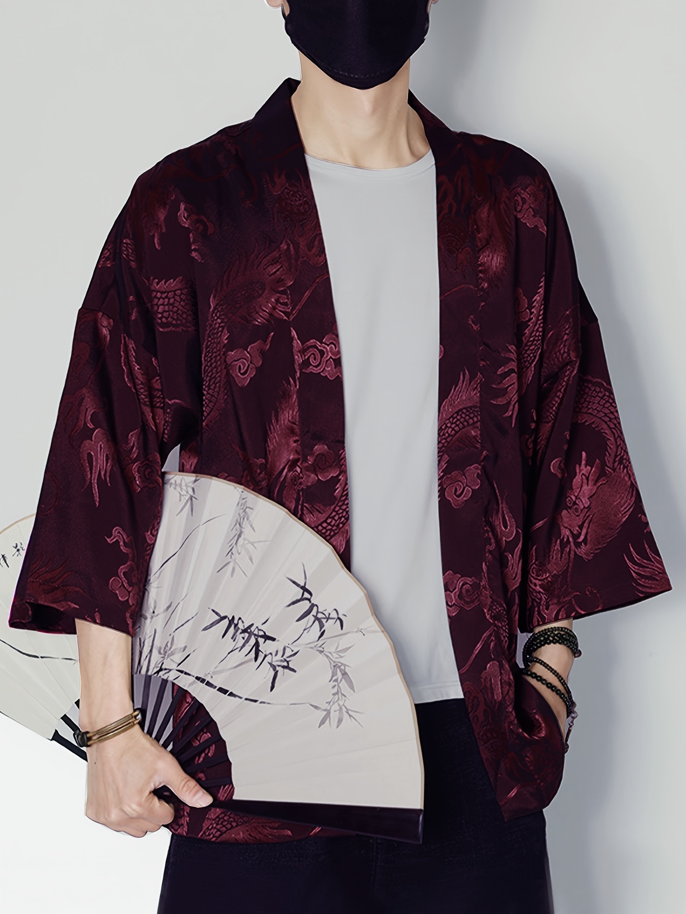 2026 Summer Men's Kimono 3D Pr - Street Fashion Designers recension och pris