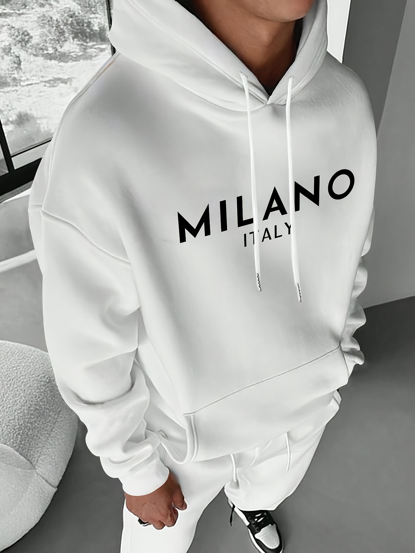 Milan Letter Men Women Hoodie  - Street Fashion In Milan recension och pris