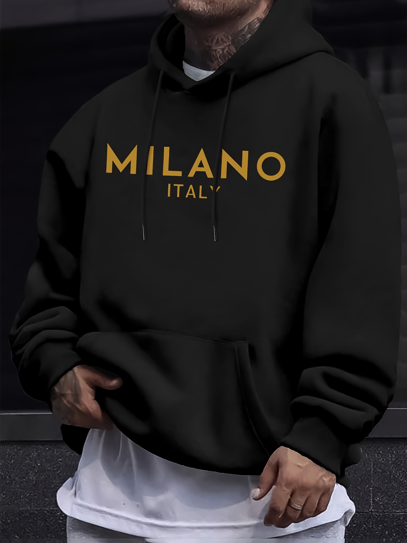 Milan Letter Men Women Hoodie  - Street Fashion In Milan recension och pris