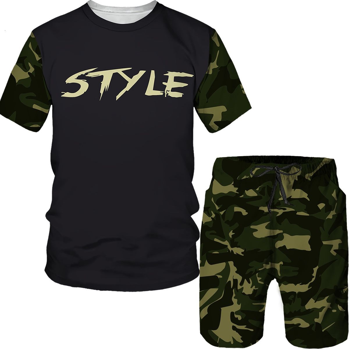 Camouflage Men's Suits Camo 3D - Street Summer Fashion recension och pris