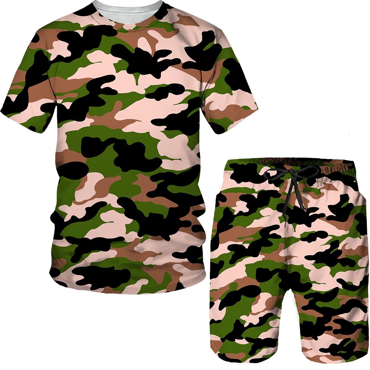 Camouflage Men's Suits Camo 3D - Street Summer Fashion recension och pris
