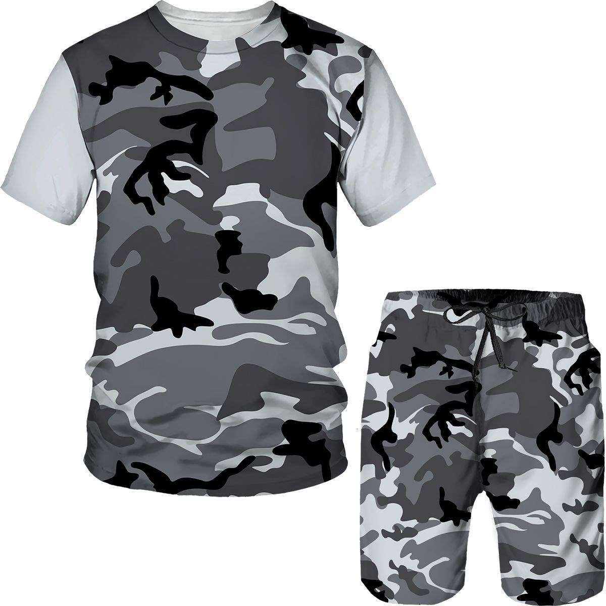Men's Camouflage T-shirts Shor - Camo Pattern Set recension och pris