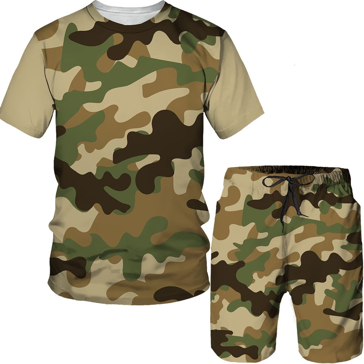 Men's Camouflage T-shirts Shor - Camo Pattern Set recension och pris