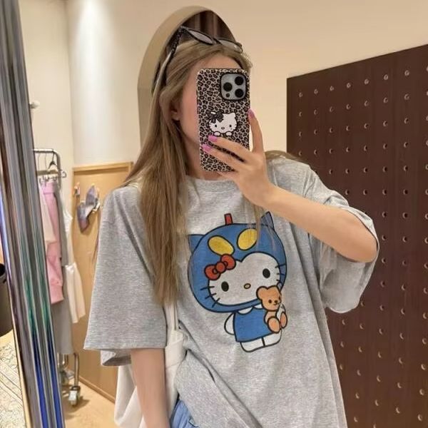 Short Sleeved Hello Kitty Prin - Street Fashion Designers recension och pris