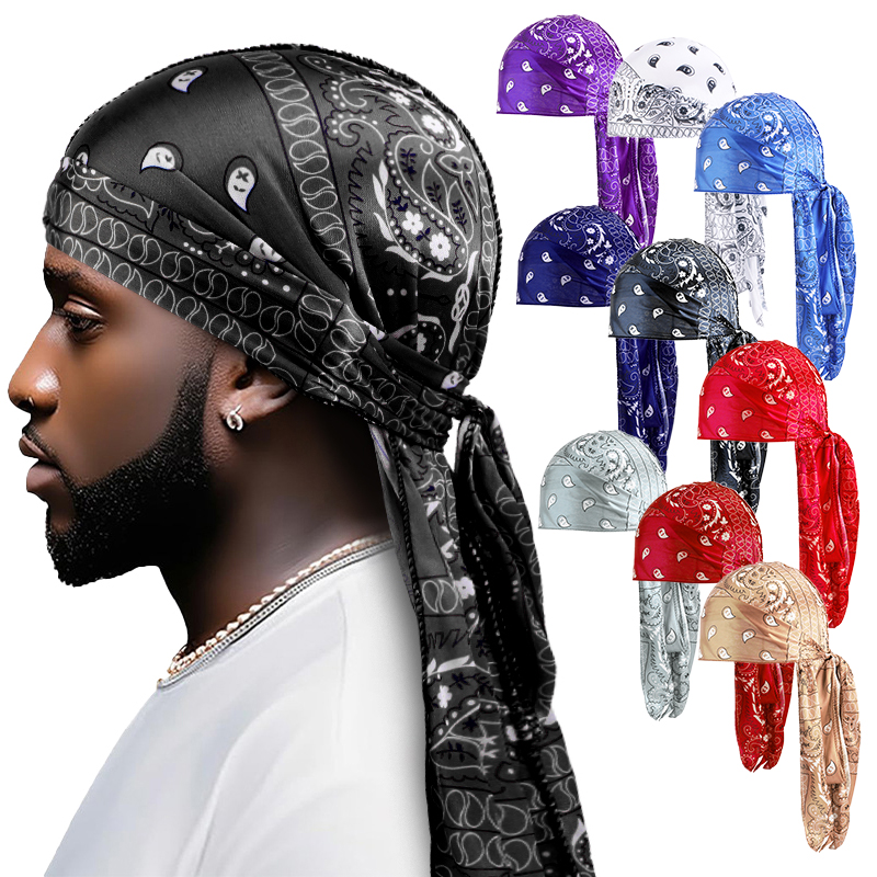 Amoeba Print Silky Durag Banda - Street Fashion Hijab recension och pris