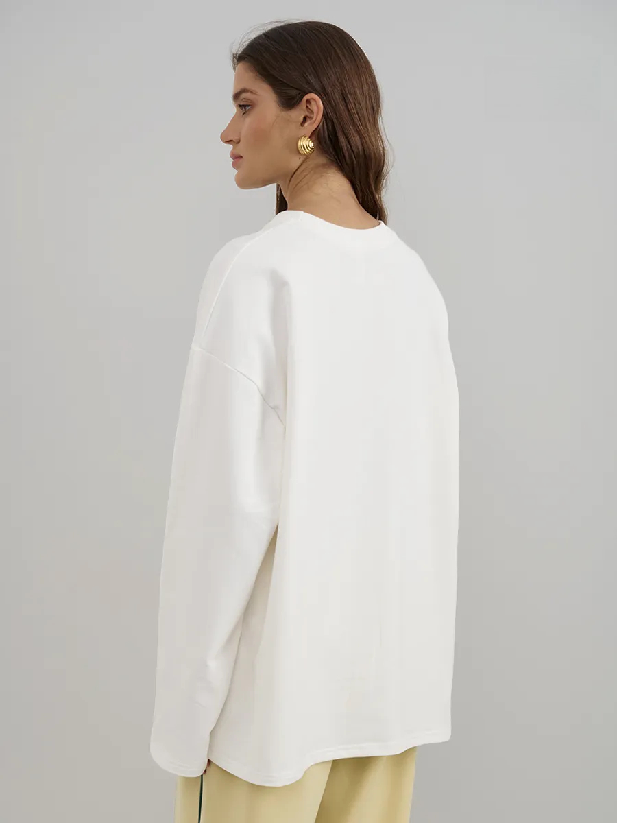 Autumn 100% Cotton Women Long  - Longline Tee Oversized recension och pris
