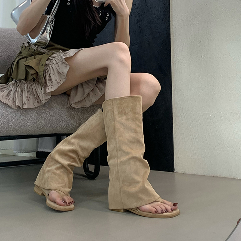 Hollow Out Women's Boots Velve - Street Fashion Korean recension och pris