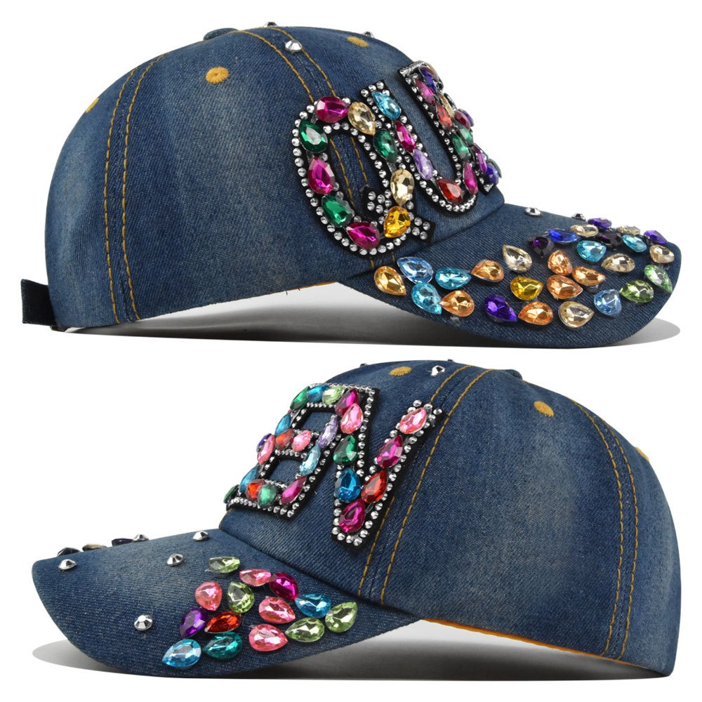 Queen Rhinestone Denim Basebal - Queen Street Fashion recension och pris