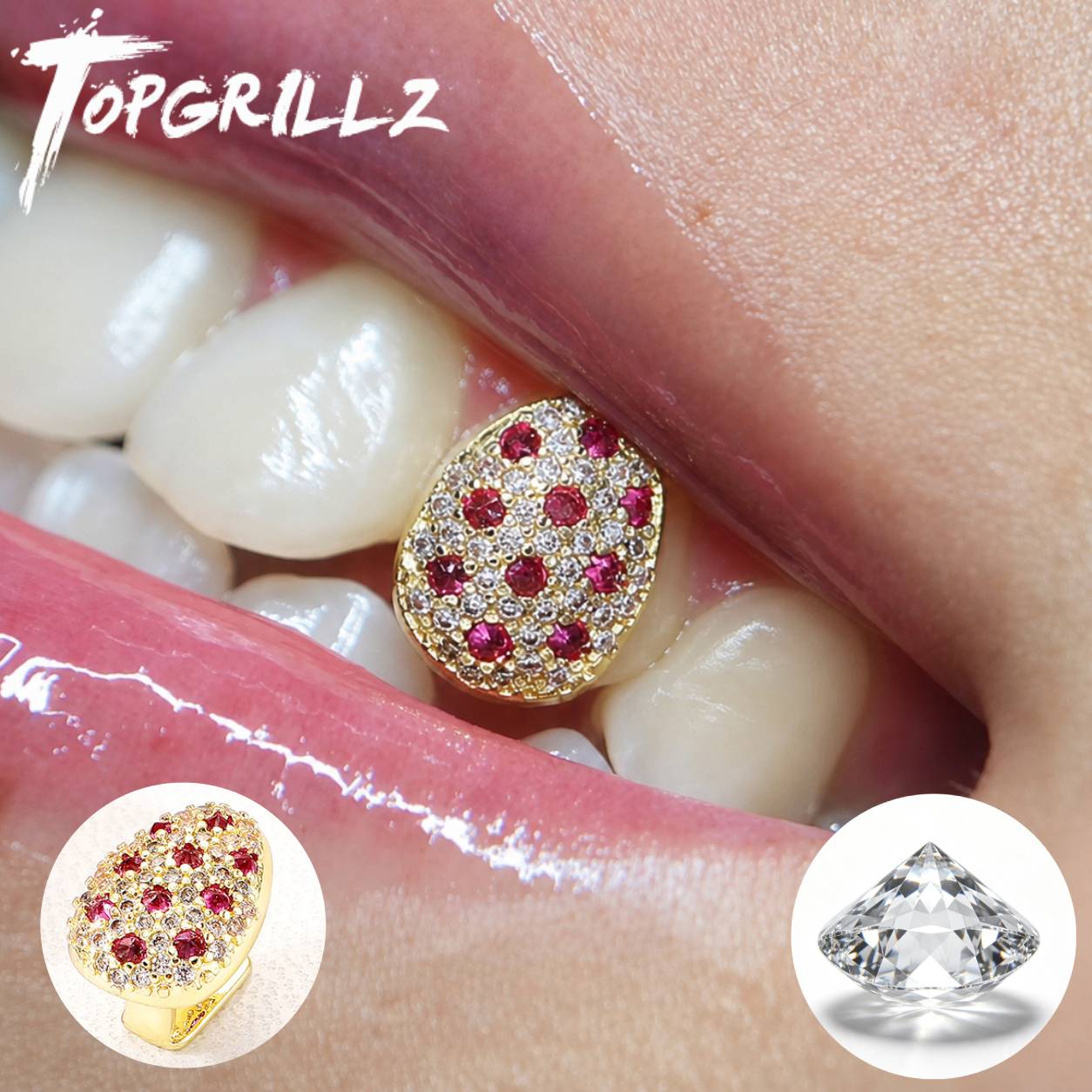 TOPGRILLZ Mixed Pink & Clear C - Street Fashion Jewelry recension och pris